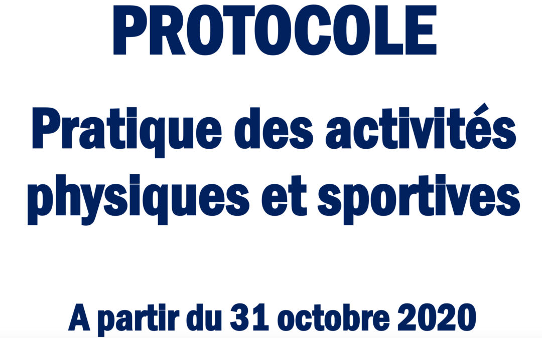 COVID-19 : Le pratique sportive complètement à l’arrêt.